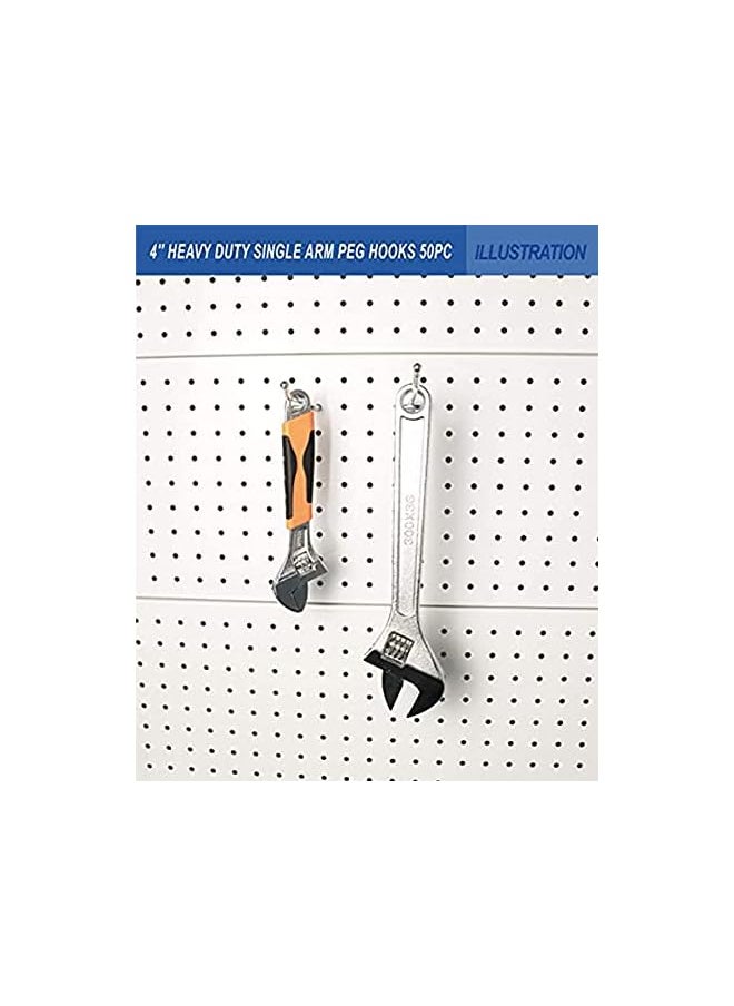 PROMASS promass Pegboard Hooks, promass Peg Hooks Super Heavy Duty Metal Shelving Hooks with Ball Assortment Sturdy Fits 1/4" Pegboard Garage Storage Organizer 10Packs 4 inch  - Image 4