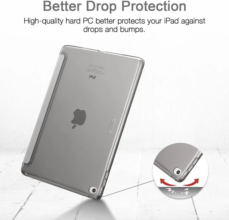ESR Apple iPad 7th Generation Case 10.2 2019 A2197/98 A2200 Series Horizontal Stand Hard P.c Back Cover Basic Smart Case with Sleep Mode