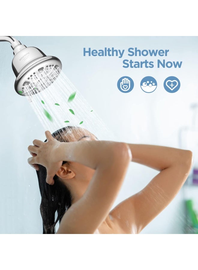 Bukela Filtered Shower Head - High Pressure Shower Head with Filter for Hard Water Softener - 7 Settings Bathroom Rain Showerhead to Remove Chlorine and Heavy Metals (Chrome) - Image 3