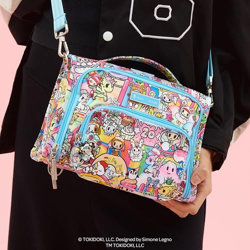 JuJuBe x tokidoki 20th Anniversary Celebration Bestie Small Messenger Bag, Crossbody Purse for Women, Mom and Baby Essentials, Detachable and Adjustable Straps, 6 Storage Pockets, Machine Washable - Image 2