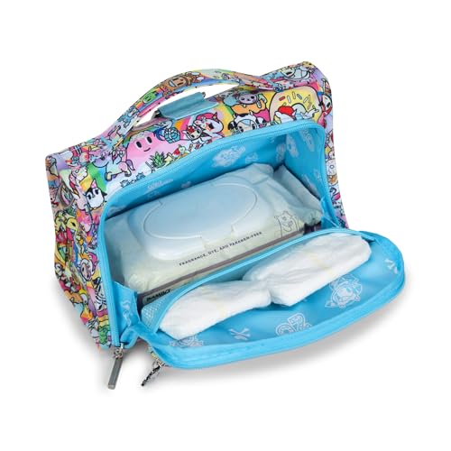 JuJuBe x tokidoki 20th Anniversary Celebration Bestie Small Messenger Bag, Crossbody Purse for Women, Mom and Baby Essentials, Detachable and Adjustable Straps, 6 Storage Pockets, Machine Washable - Image 4