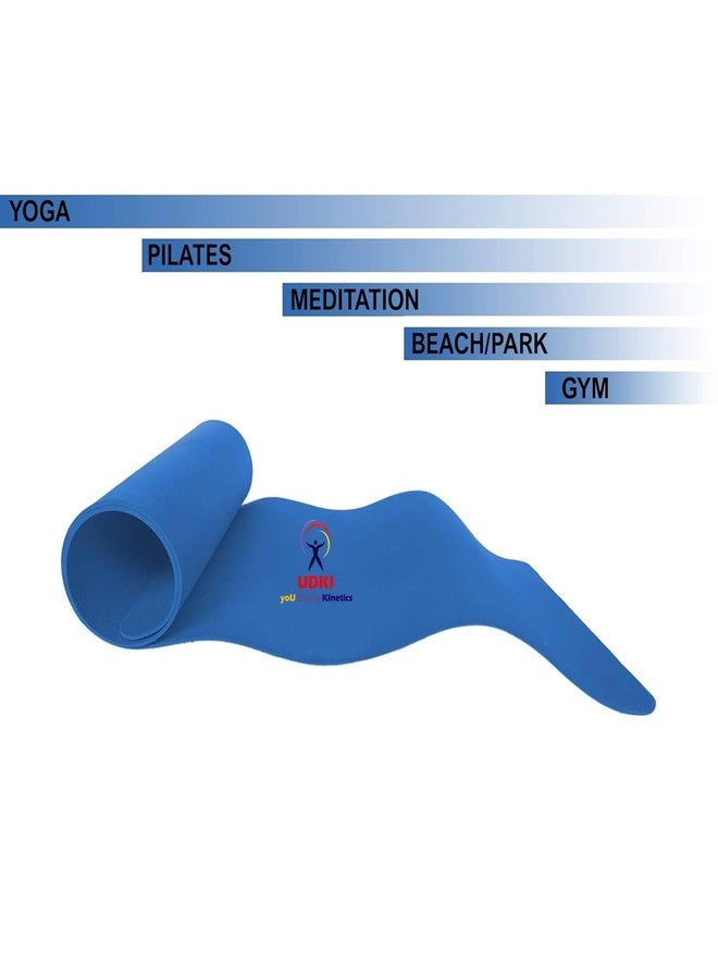UDKI Non-Skid Professional Yoga Mat with Cover Bag(Assorted Colour) for Men & Women | Textured Layer | Durable Indoor/Outdoor Exercise & Fitness Accessories | Home & Gym Workout | Grey, 6mm Cushioning - Image 4