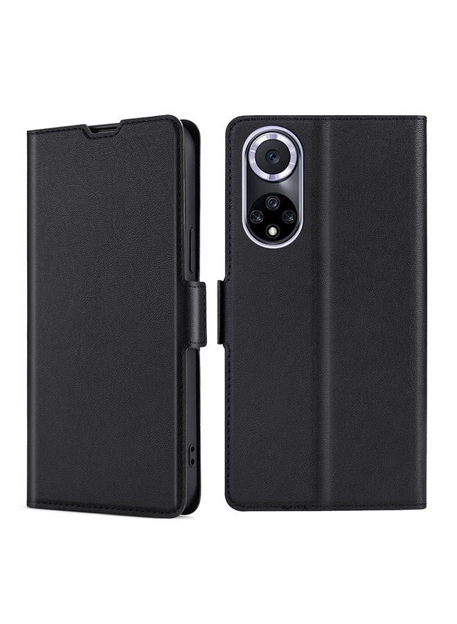 اس-توب جراب هاتف Huawei nova 9 فائق النحافة مصنوع من الجلد مع مشبك جانبي للجهد - Image 1