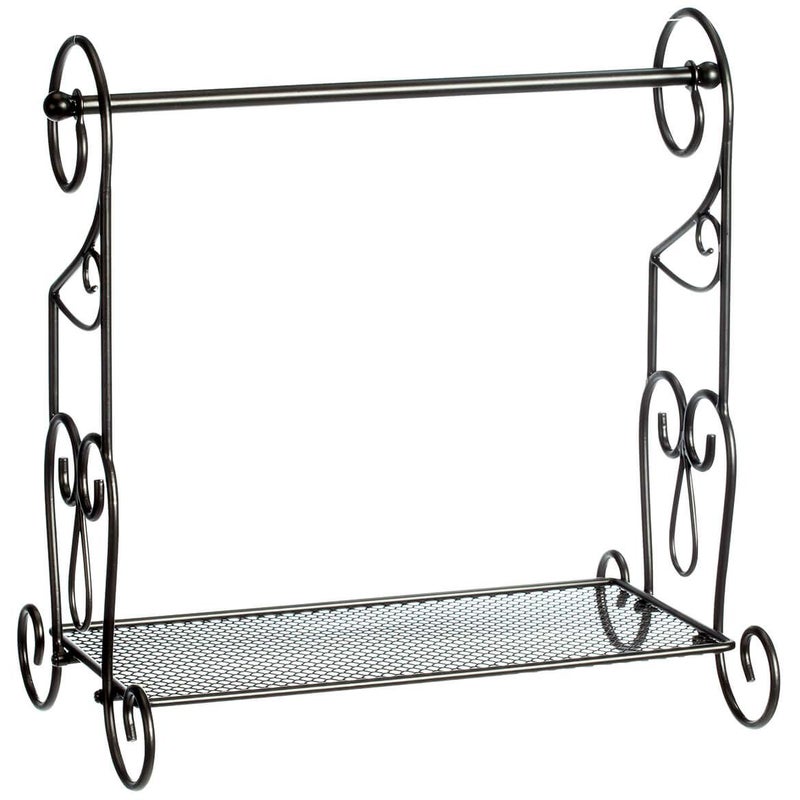 Fox Valley Traders Home Marketplace Kitchen Paper Towel Rack & Organizer Stand, Black - Image 4
