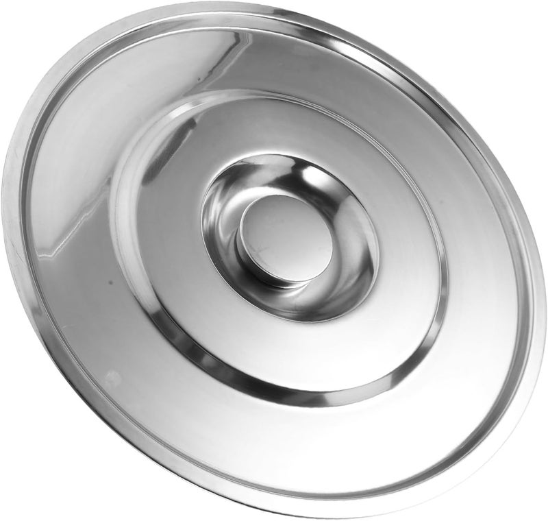 Yardwe Stainless Steel Universal Replacement Pot Lid 35cm Thick Flat Cover for Soup Buckets and Skillets Kitchen Accessory Grease Splatter Guard - Image 1