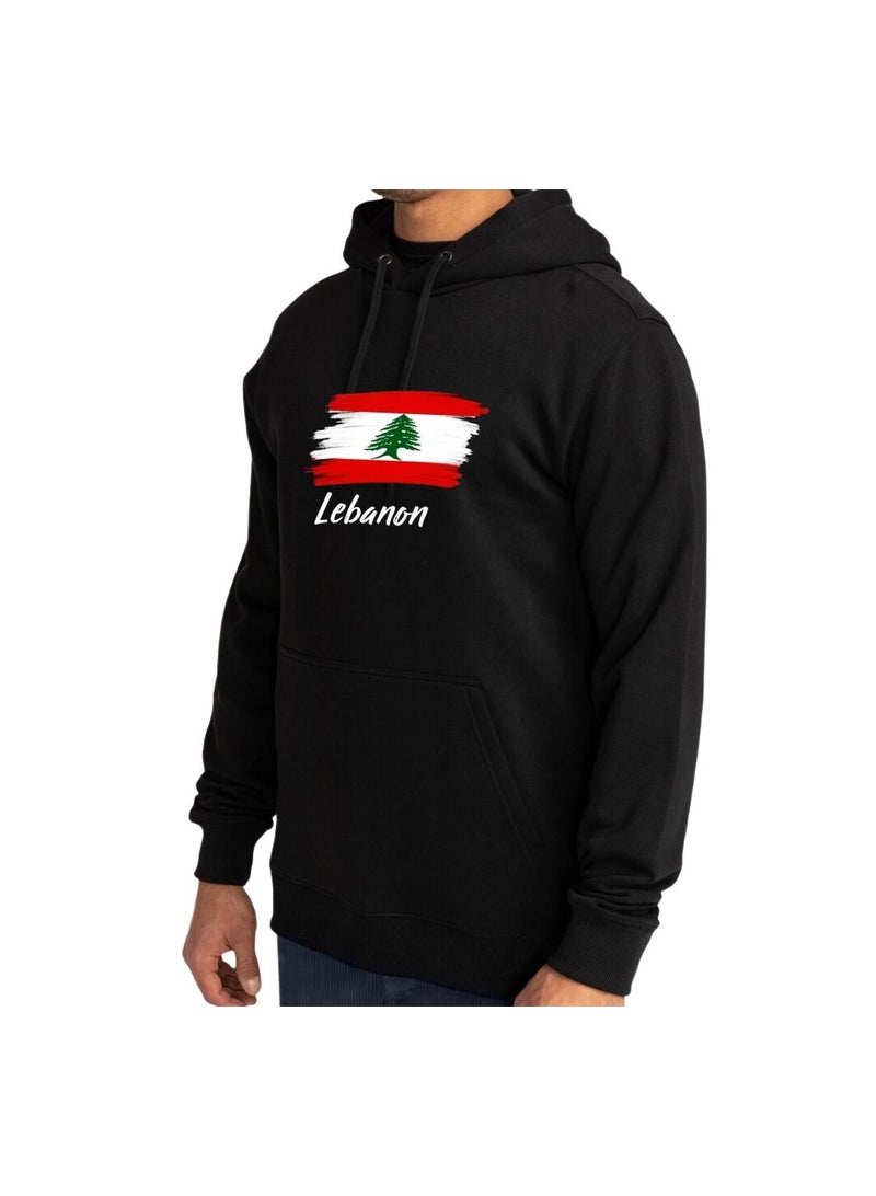 برينت شوب فور مي هودي لبنان للرجال - نسيج قطن 100%، كم طويل|ملابس كاجوال للسفر والرياضة والملابس اليومية|سترات بقلنسوة مطبوعة لبنان - Image 4