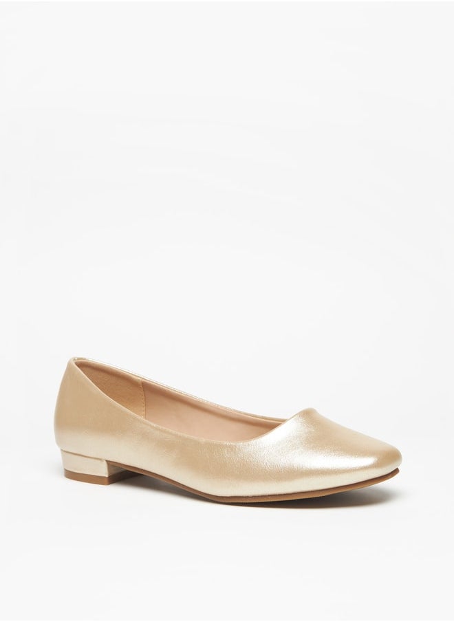 Flora Bella - Women's Plain Slip-On Round Toe Ballerina Shoes - Image 1