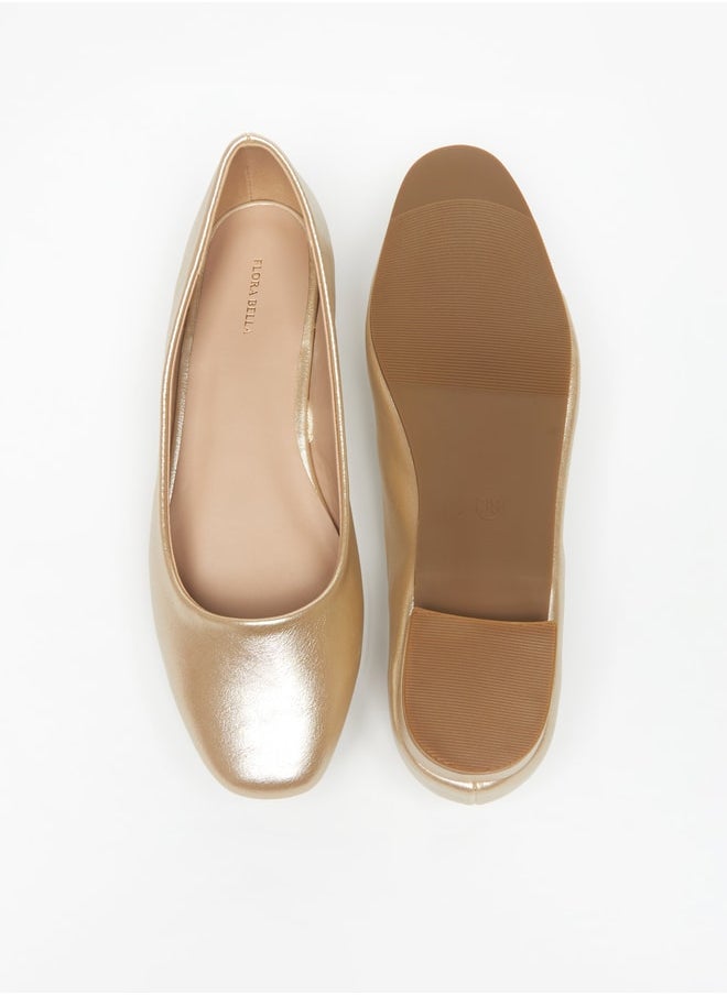 Flora Bella - Women's Plain Slip-On Round Toe Ballerina Shoes - Image 1