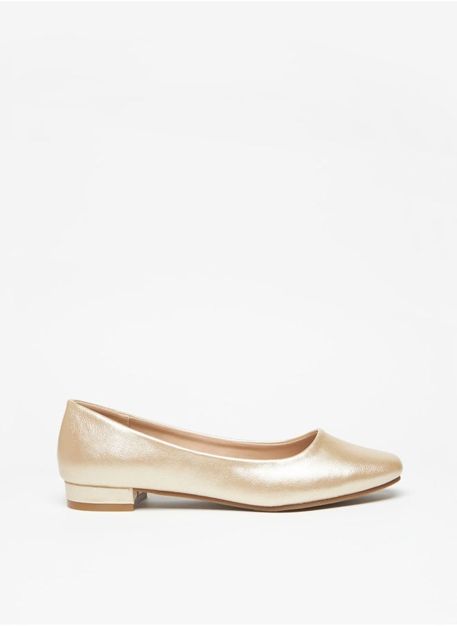 Flora Bella - Women's Plain Slip-On Round Toe Ballerina Shoes - Image 1
