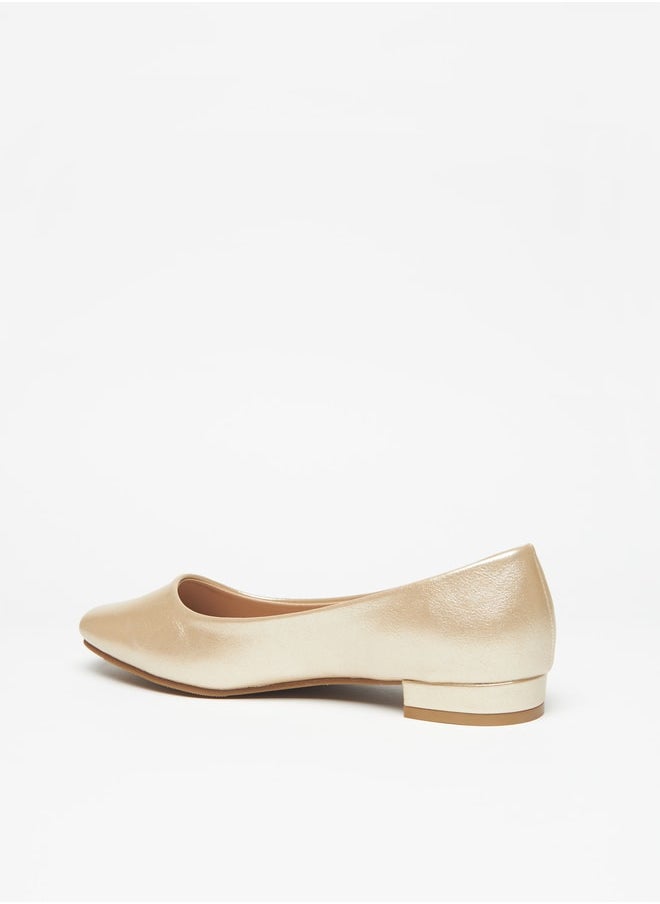 Flora Bella - Women's Plain Slip-On Round Toe Ballerina Shoes - Image 1
