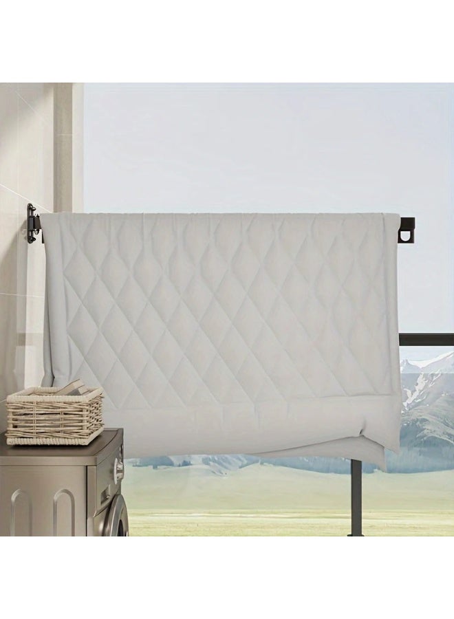 Home Care Multifunctional Wall-Mounted Folding Drying Rack – Three-Fold, Multi-Hole Design | Indoor & Outdoor Invisible Clothes Hanger for Bathroom, Balcony, Household Use - Image 4