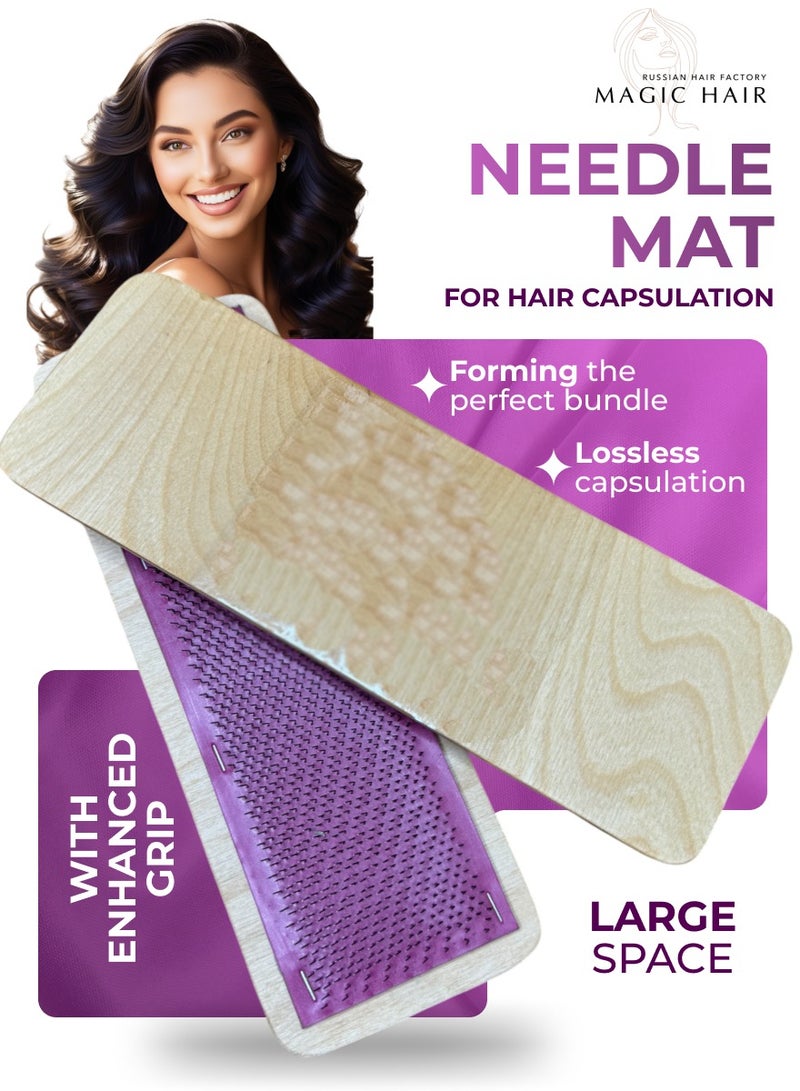 Magic Hair Hair Holder with Needles Dragging Mat Wig IVUDA Hair Extension Drawing Mat with Needles – Professional Hair Holder Card for Bulk Hair – 24x9 cm Hair Separation Tool for Keratin, Tape-In, Nano & Micro Ring Extensions – Salon Stylist Essential*Hair Extensions Styling Tools Dragging Splint Tool for Hair ExtensionsIVUDA Hair Extension Drawing Mat with Needles – Professional Hair Holder Card for Bulk Hair – 24x9 cm Hair Separation Tool for Keratin, Tape-In, Nano & Micro Ring Extensions – Salon Stylist Essential* - Image 1