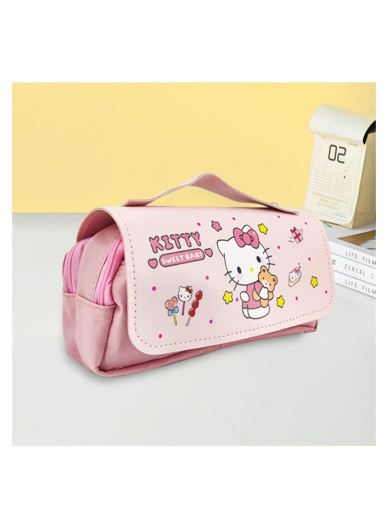 Captaintech Cute Pencil Pouch, Kawaii Big Pencil Case Cute School Supplies Is a Great Gift for Kids Offices and Schools Suitable for Girls Pencil Case - Image 2