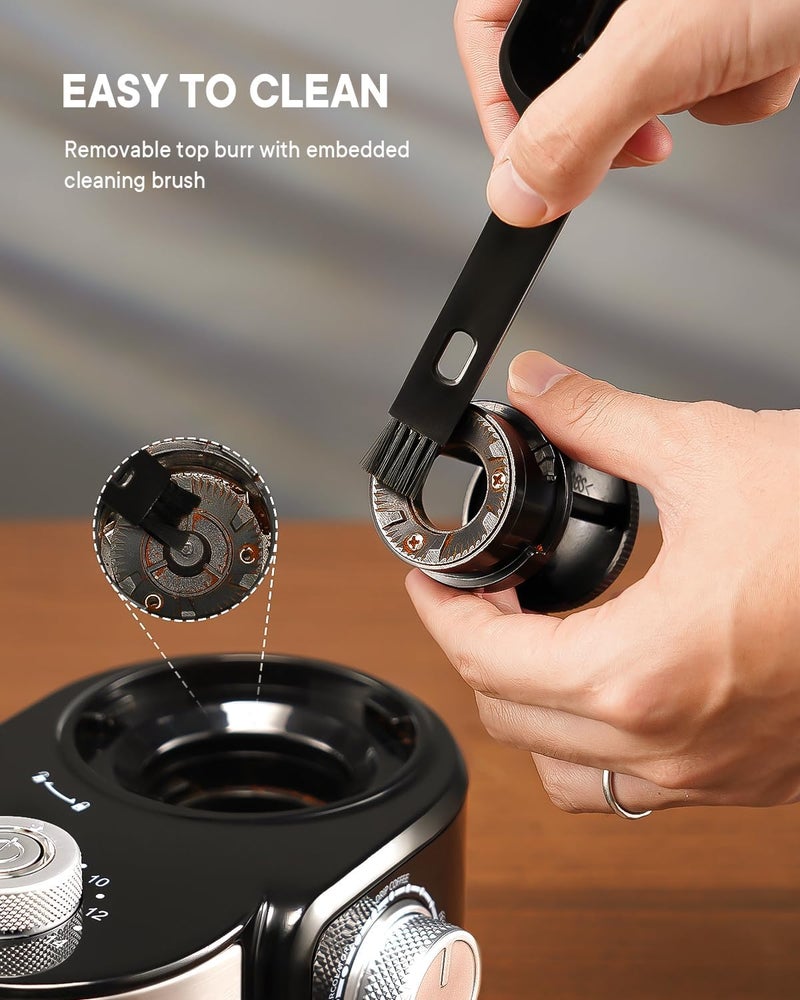 SHARDOR Electric Burr Coffee Grinder 2.0, Adjustable Burr Mill with 16 Precise Grind Setting for 2-14 Cup, Black - Image 5