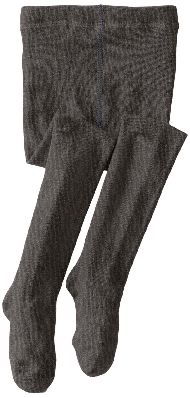 Jefferies Socks Girls 2-6x Seamless Organic Cotton Tights, Charcoal, 4-6 Years - Image 1
