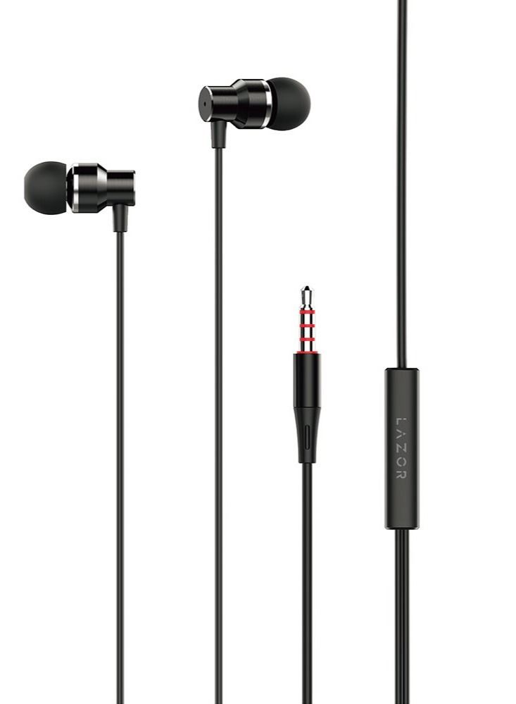 Lazor Harmony Wired In Ear Earphone with Stereo Sound Driver Audio EA36 Black - Image 1