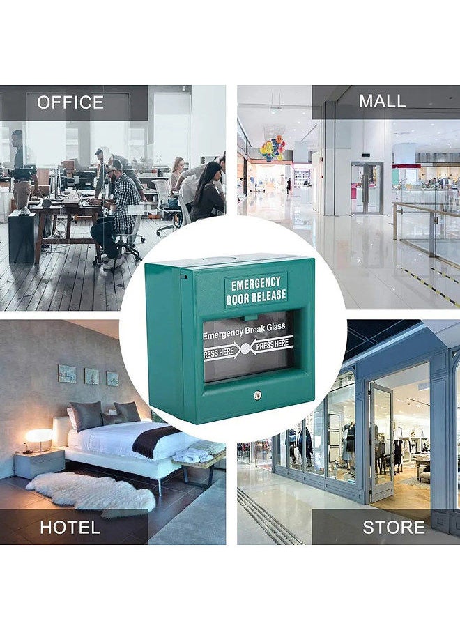 Generic - Emergency Door Release Glass Break Alarm Button Fire Alarm Swtich Break Glass Exit Release Switch - Image 1