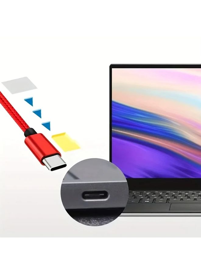 Red Braided USB C OTG Adapter 2 Pack For Phone Computer Travel Essential Durable - Image 4