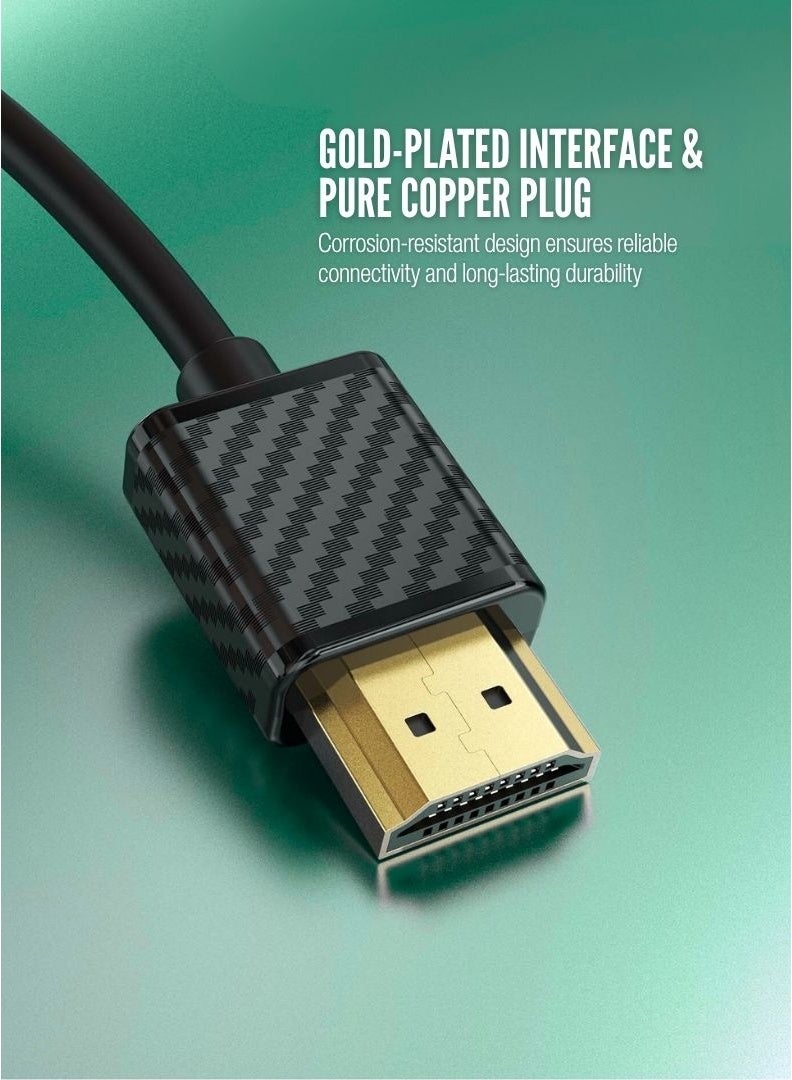 Earldom 4K HDMI Cable – 3M Ultra HD Audio Video Cable (W24) | Supports 3D, 1080P Full HD, High-Speed Connection - Image 3