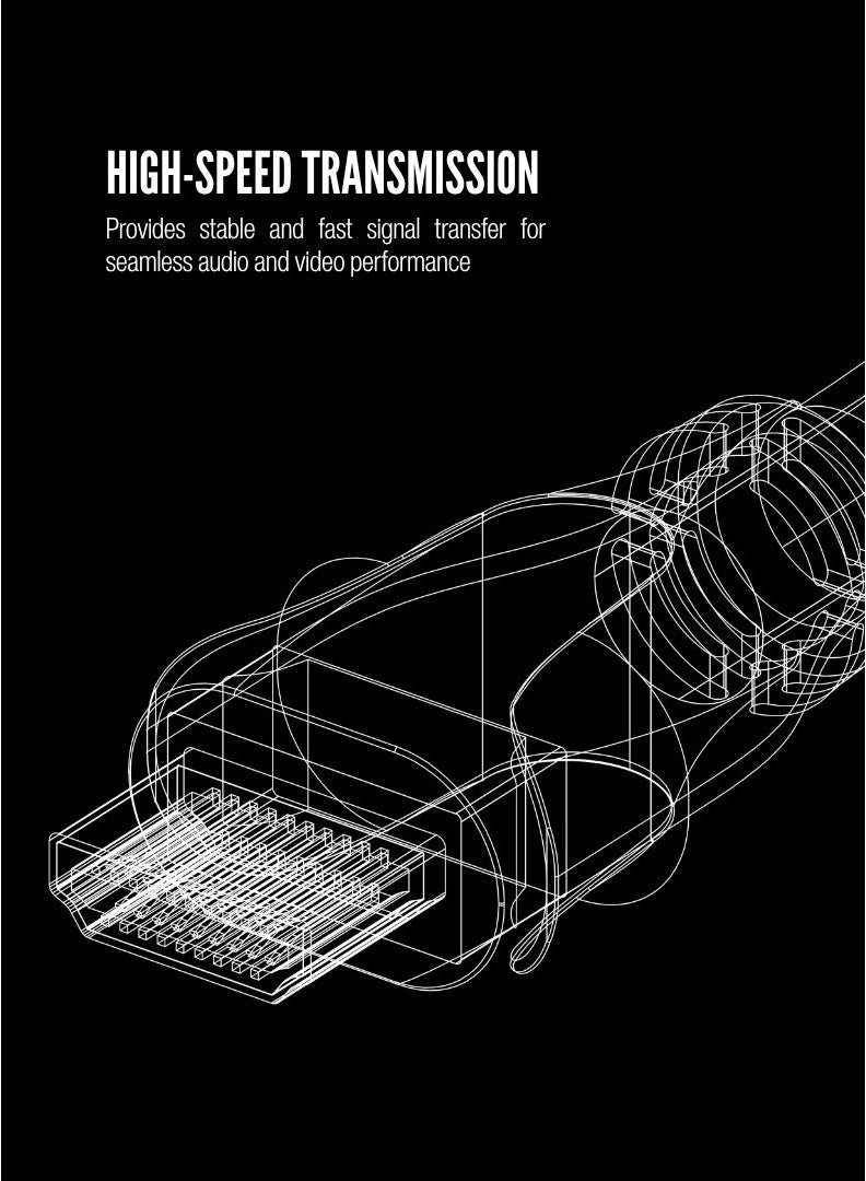 Earldom 4K HDMI Cable – 3M Ultra HD Audio Video Cable (W24) | Supports 3D, 1080P Full HD, High-Speed Connection - Image 2