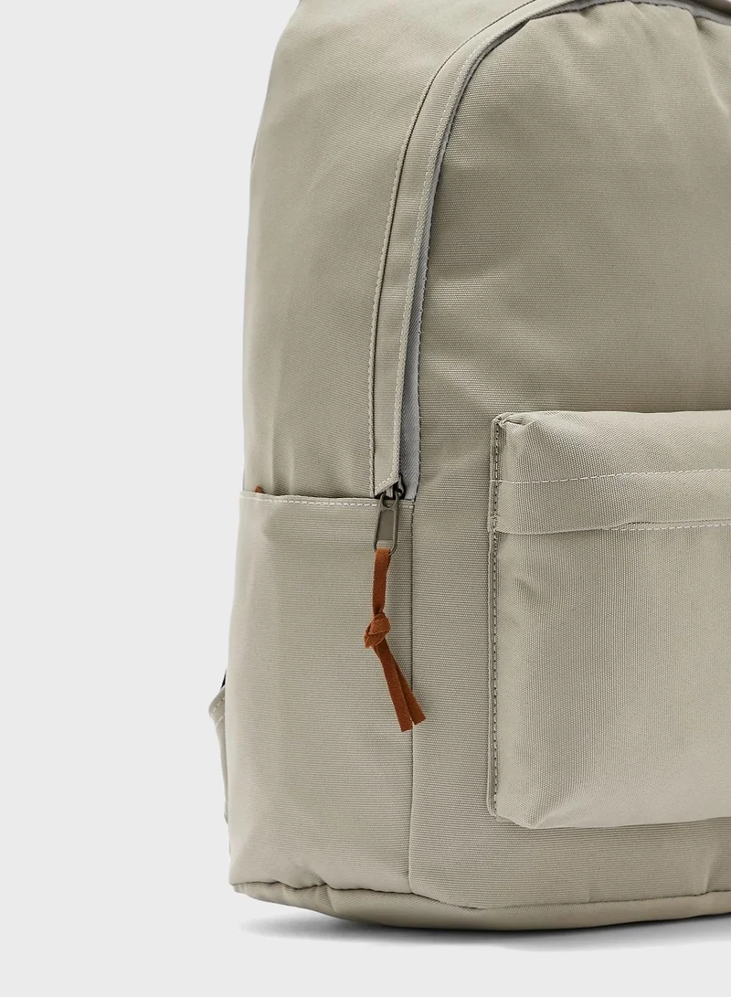 Seventy Five Casual Canvas Backpack With Laptop Sleeve