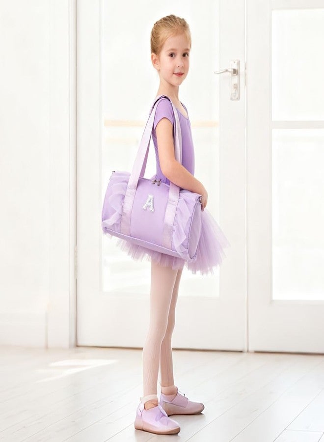 Meisohua Personalized Dance Ballet Bag for Girls 4-6 Small Sports Gym Bags for Little Girls Toddler Ballerina Travel Duffle with Shoes Compartment - Purple H - Image 2