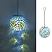 VCUTEKA VCUTEKA Solar Lanterns Outdoor Waterproof - Hanging Solar Lights Garden LED Lanterns Mosaic Glass Design for Landscape  - Image 2