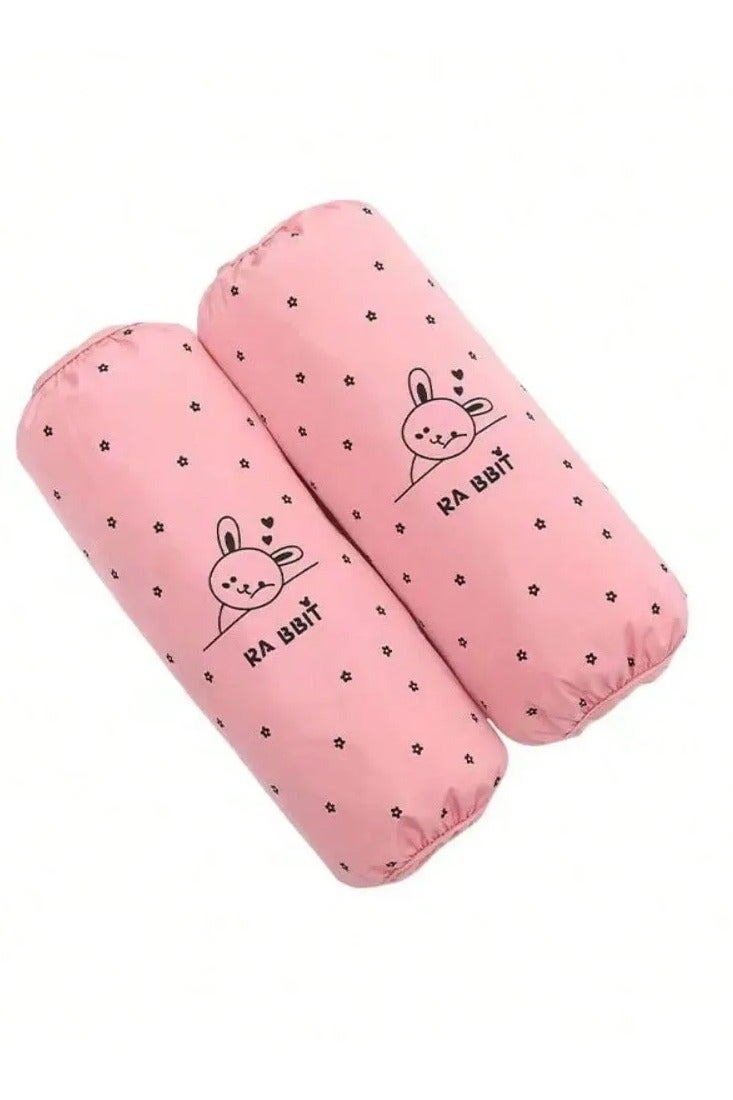 rabbit Waterproof Protective Arm Sleeves – Pair of pink Sleeves with Cute Bunny Design for Protection During Washing and Cleaning - Image 2