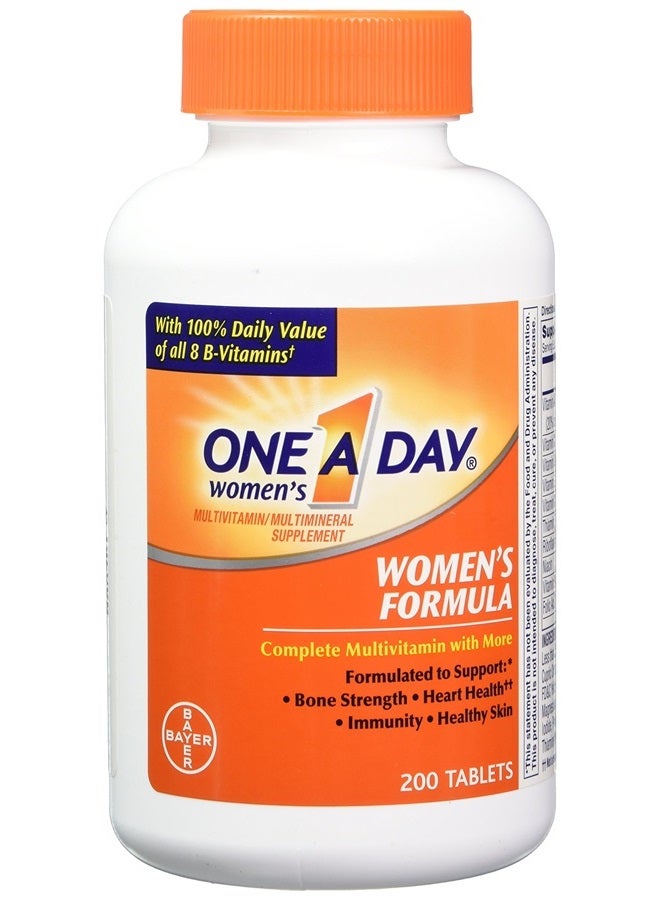 ONE A DAY One A Day Women's Multivitamin, Supplement with Vitamin A, Vitamin C, Vitamin D, Vitamin E and Zinc for Immune Health Support*, B12, Biotin, Calcium & more, 200 count - Image 1