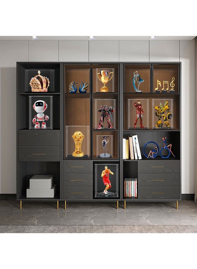 Clear Acrylic Display Case For Collectibles, Assemble Cube Display Box Stand Dustproof Protection Showcase For Action Figures Toys (8X8X10 Inch; 20X20X25Cm) - Image 3