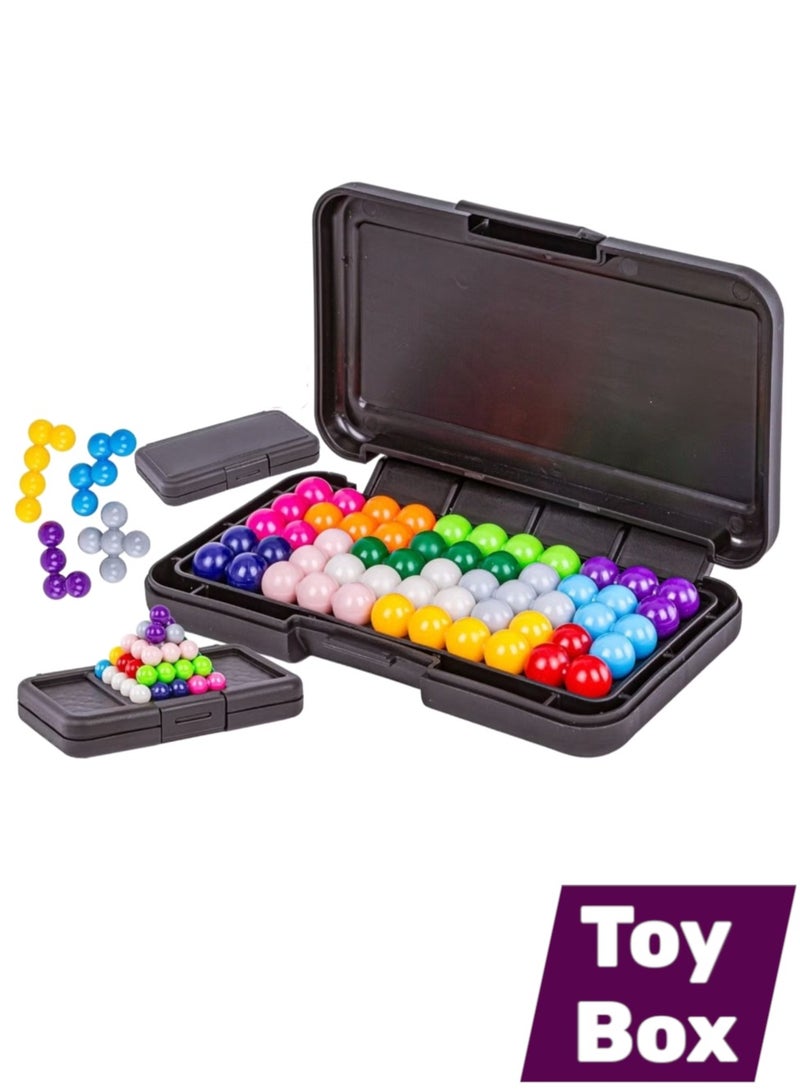 IQ Puzzle Brain Teaser Game for Kids Portable 3D Logic Puzzle 200 Challenges Educational Travel Game for Brain Development, Problem-Solving for Kids Adults (IQ Puzzle Blocks) - Image 1