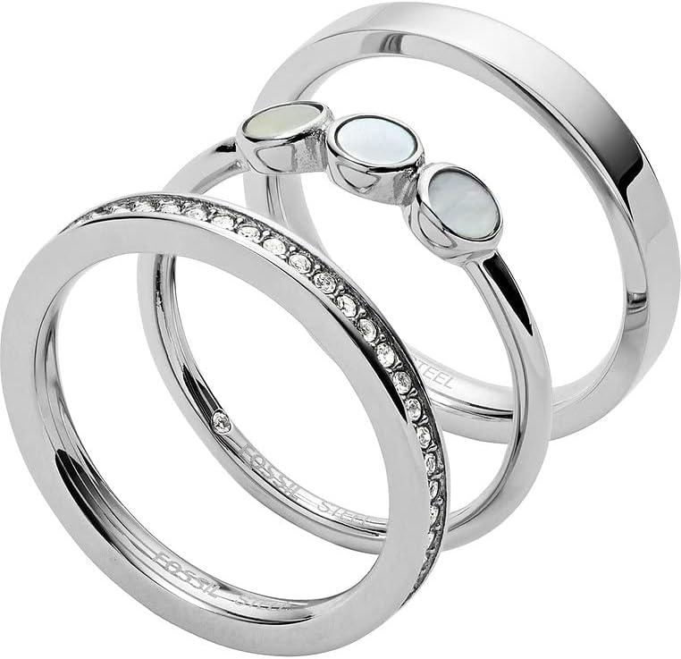 فوسيل خاتم فضة نسائي من فوسيل، JF03144040 - Image 1