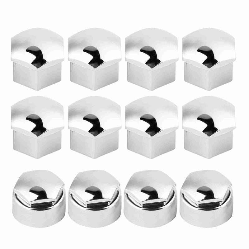 FILFEEL 20 Pack 17mm Gray Auto Wheel Nut Covers Theft Proof for Car Silver - Image 2