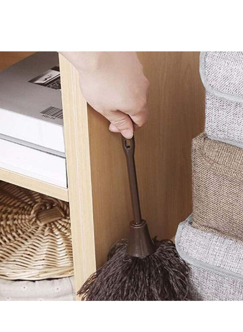 Loquat 2pcs Feather Duster Keyboard Brush Long Handle Car Duster for Blinds Kitchen Keyboard Office - Image 4