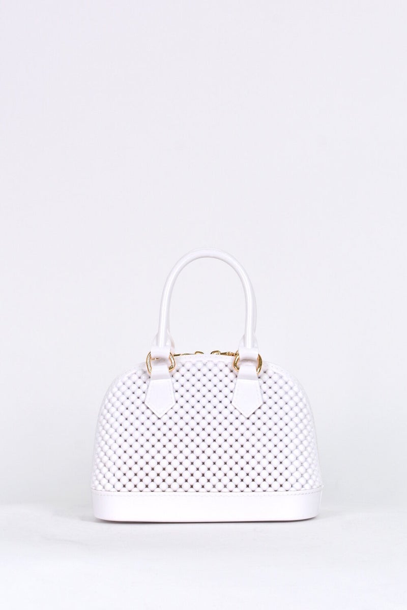 Elatae Women's Shoulder Strap Silicone Crossbody Bag White 26565  - Image 1