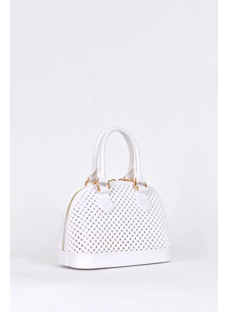 Elatae Women's Shoulder Strap Silicone Crossbody Bag White 26565