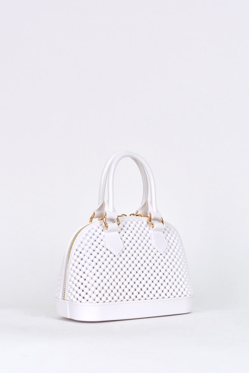 Elatae Women's Shoulder Strap Silicone Crossbody Bag White 26565  - Image 2