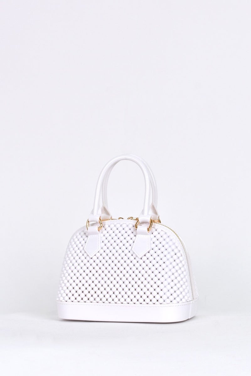 Elatae Women's Shoulder Strap Silicone Crossbody Bag White 26565  - Image 3
