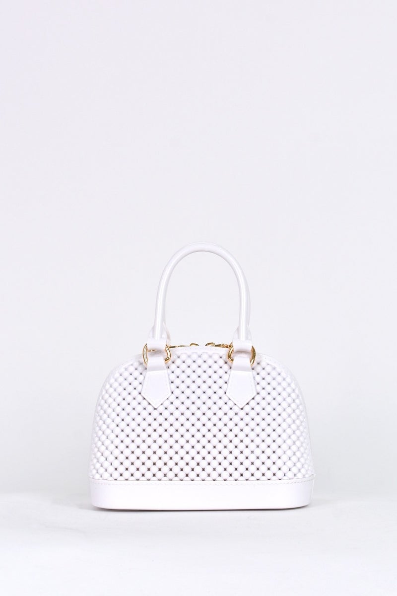 Elatae Women's Shoulder Strap Silicone Crossbody Bag White 26565  - Image 5