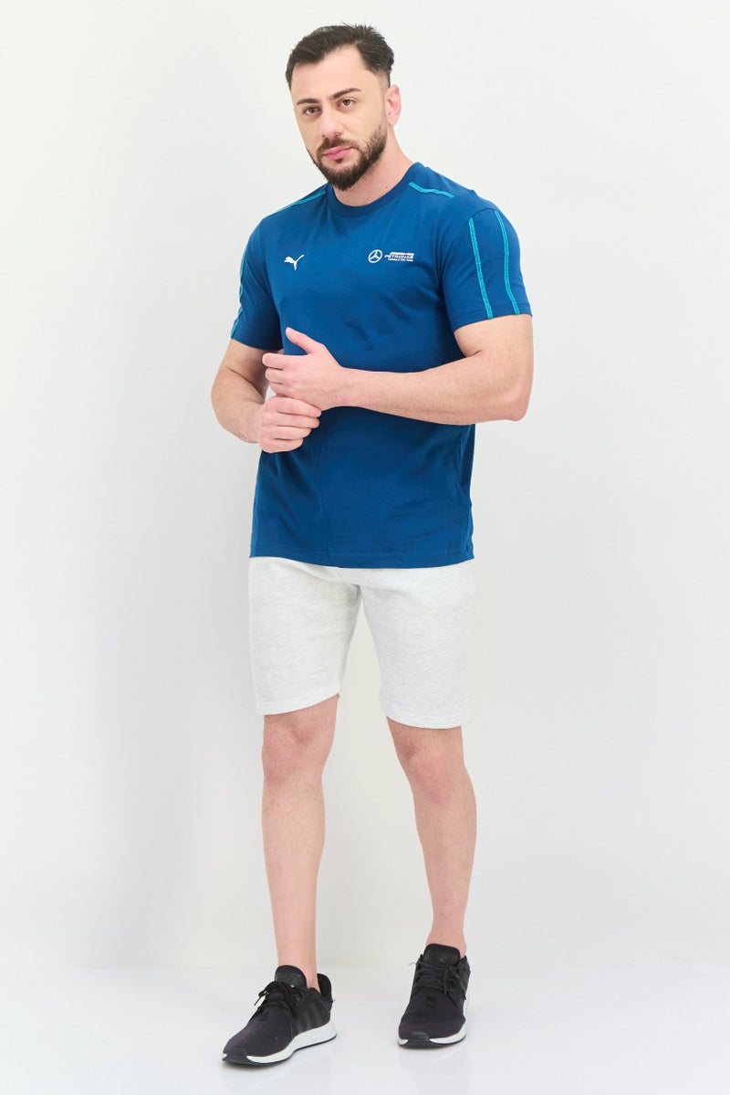 PUMA Puma x Mercedes AMG Men Sportswear Fit Short Sleeves Training T-Shirt, Teal Green - Image 3