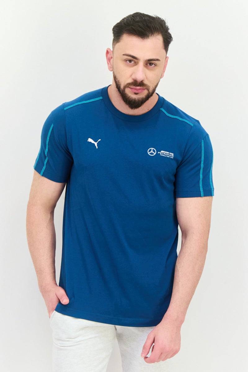 PUMA Puma x Mercedes AMG Men Sportswear Fit Short Sleeves Training T-Shirt, Teal Green - Image 1