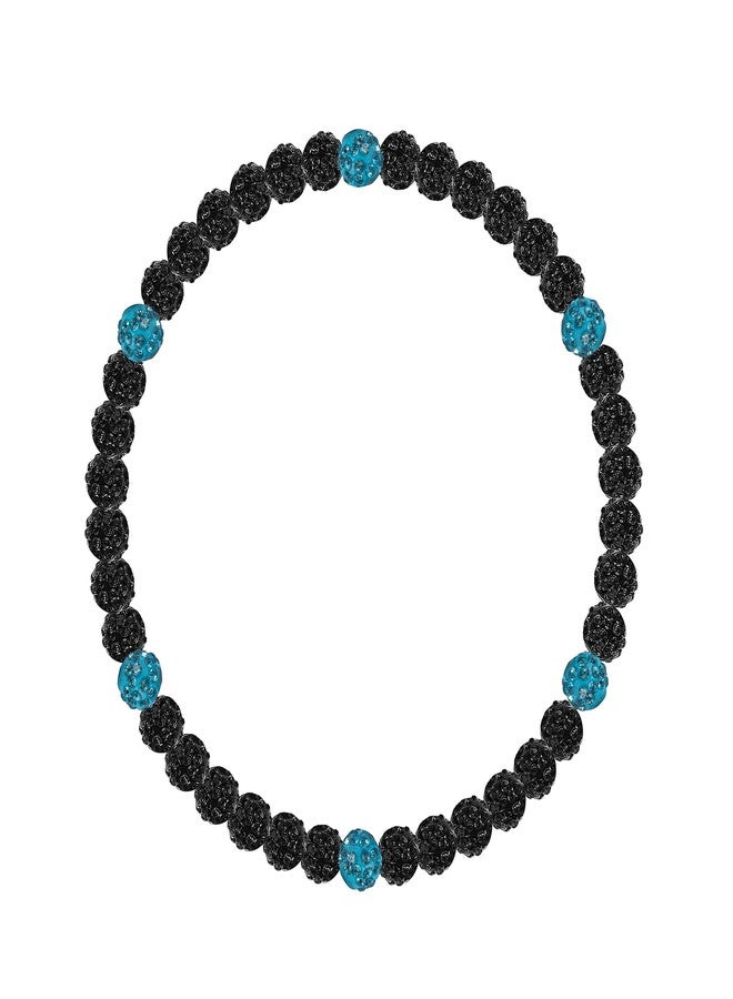 OATHYAN Baseball Ice Necklace Bling Rhinestone Beads Necklace Inspired Stretch Chain Necklace-16in/18in/20in/22in - Image 1