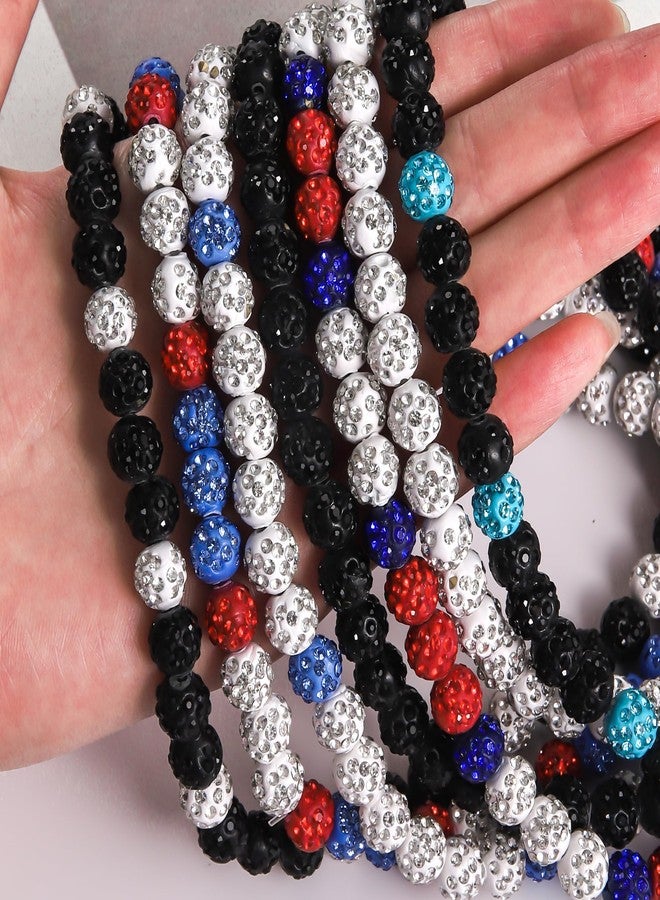 OATHYAN Baseball Ice Necklace Bling Rhinestone Beads Necklace Inspired Stretch Chain Necklace-16in/18in/20in/22in - Image 2