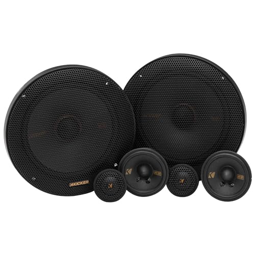 Kicker مكبر صوت كيكير 51KSS365 من سلسلة KS بحجم 6.5 بوصة، و 2.75 بوصة للمدى المتوسط و 1 بوصة للتويتر، نظام مكونات ثلاثي الاتجاهات، 4 أوم، زوج - Image 1