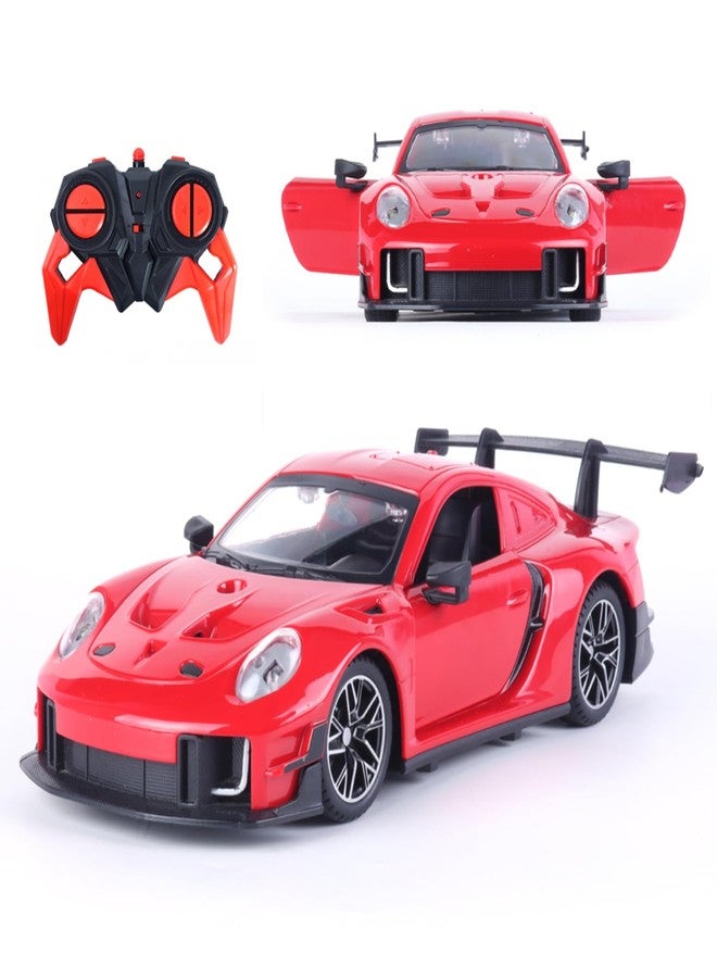 Popsugar Door Opening Remote Control Car|Rechargeable 1200mAh Lithium Battery|C-Type Charging|75-Min Runtime|2.4G Long Range Remote (100+ ft)|HighSpeed RC Car|Gift for Kids|Made in India (Red) - Image 1