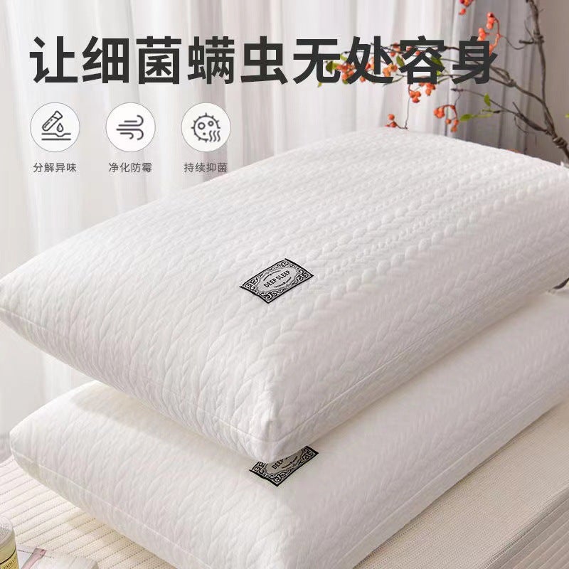 Pillow Pillow A Pair Of Household Sleep Neck Washable Whole Head Does Not Collapse Pillow Core - Image 3