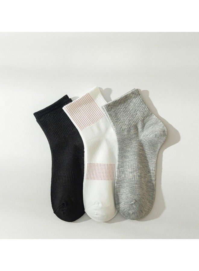 GGEROU 6-Pack Women's Calf Socks,Men's Crew Socks,Ladies Soft Cotton High Calf Boot Stockings,Casual Athletic Gym Light Weight Thin Cotton Sock,Spring and Summer Thin Mid-length Stockings(Middle Barrel)  - Image 4