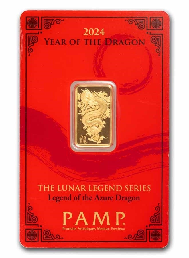 PAMP Suisse Lunar Dragon Gold 5 gram Bar 9999 - Image 1