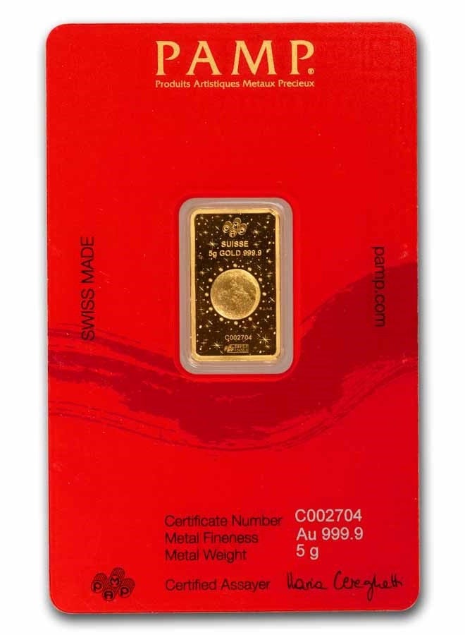 PAMP Suisse Lunar Dragon Gold 5 gram Bar 9999 - Image 2