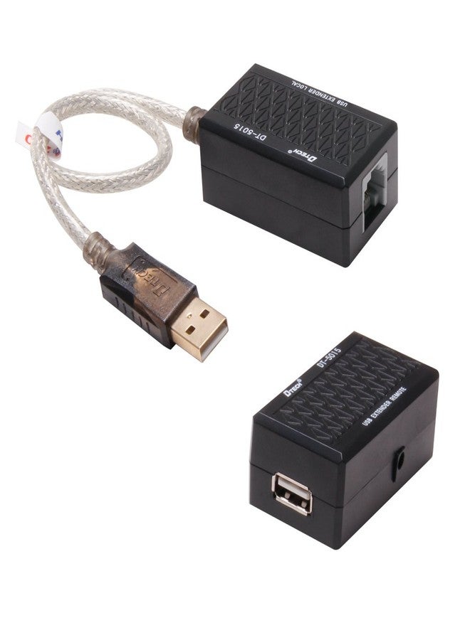 DTECH USB Extension Adapter USB to RJ45 Extender Over Cat5 Cat5e Ethernet Cable Set Connection up to 200ft - Image 1